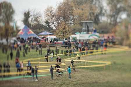 Participants perform at the Red Bull Velodux in Estavayer-Le-Lac, Switzerland on November 4, 2017.