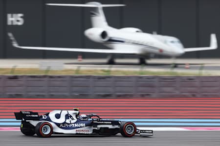 Pierre Gasly von Scuderia AlphaTauri beim Großen Preis von Frankreich 2021.