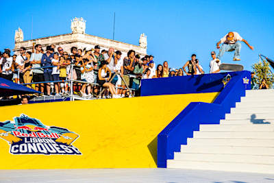 Gustavo Ribeiro performs at the Red Bull Lisbon Conquest in Lisbon, Portugal on July 10, 2022. 