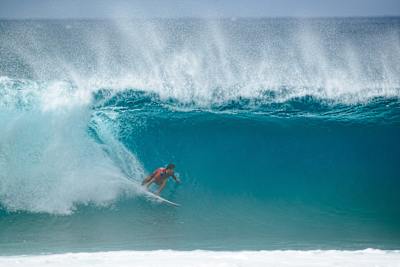 Jack Robinson surfing at Pipeline in Hawaii. 