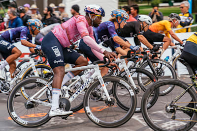 Justin Williams as seen racing a criterium road race in the United States.