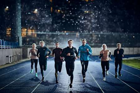 Runners during the project "We The Danes" at the Stadium in Denmark 