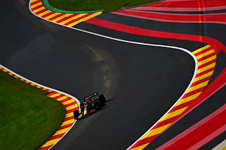 Max Verstappen of Oracle Red Bull Racing at the Belgian Grand Prix on July 30, 2023.