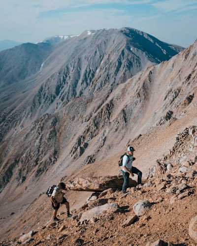 Colin O'Brady walking up Boundary Peak, Nevada during his record-breaking summiting of the highest point in all 50 states of the USA in 21 days.
