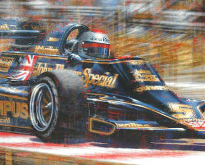 Mario Andretti, el año de su título con Lotus, en un fantástico retrato de Juan Carlos Ferrigno, F1.