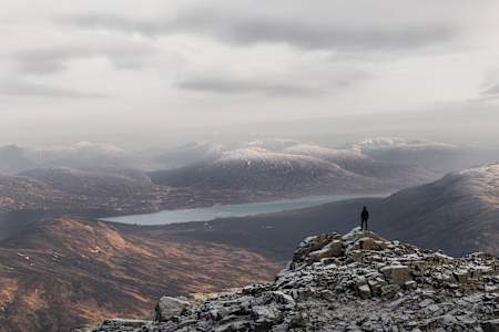 The volcanic landscape around Glen Coe