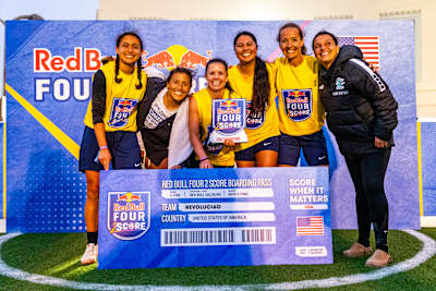 Event winners celebrate during Red Bull Four2Score National Finals in, San Francisco, California, USA on August 09, 2025. 