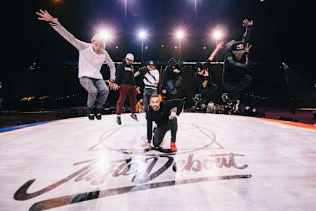 Street dancers Bruce Ykanji and the Red Bull BC One All Stars pose for a portrait.