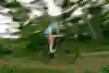 American pro cyclo-cross rider Ellen Nobl rides on a grass cyclo-cross course in Kennebunkport, Maine, USA on June 27, 2018.