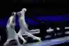 Action from the Men's Foil Team event at the World Fencing Championship