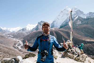 Local guide Passang led the group to their goal