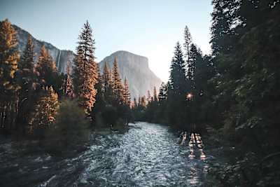 A river running through Yosemite National Park.