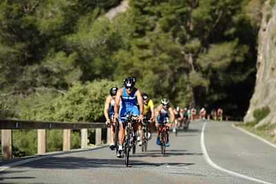 The bike route has 850m of elevation, and heads up  to the Lluc monastery