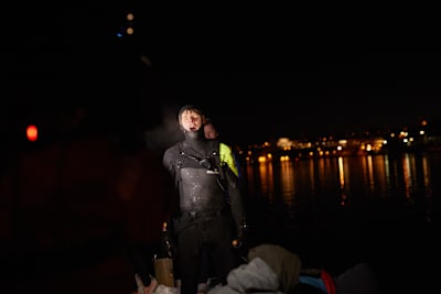 Casper Steinfath durante su intento de cruzar en SUP el estrecho de Skagerrak que separa el Mar del Norte y el Báltico.