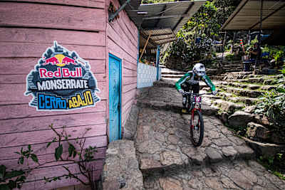Diego Gomez performing at Red Bull Monserrate Cerro Abajo 2021 in Bogota, Colombia on February 6, 2021.