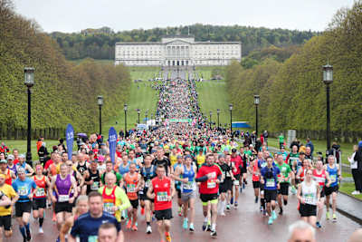 Competitors at the Belfast City Marathon