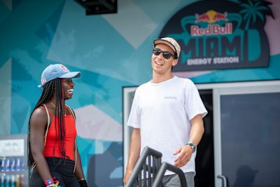 Maame Biney and Guenther Oka at the F1 Grand Prix of Miami on May 08, 2022 