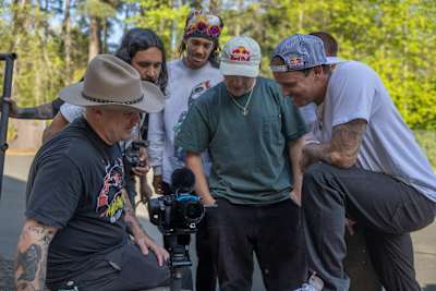 Ryan Sheckler with Ira Ingram in Durham, North Carolina, on April 22, 2021.