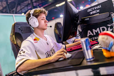 Un jugador del Team Heretics en el Red Bull Home Ground 2024 de Berlín. 