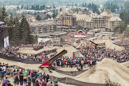 Le Bone Yard du Red Bull Joyride, compétition de VTT slopesrtyle du Crankworx Whistler.