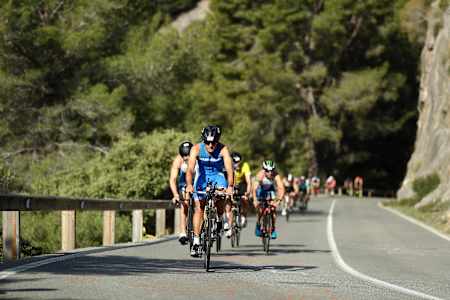 The bike route has 850m of elevation, and heads up  to the Lluc monastery