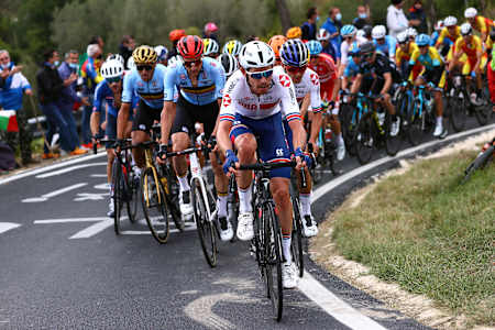 Luke Rowe of The United Kingdom during the 93rd UCI Road World Championships 2020, Men Elite Road Race.