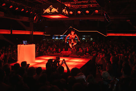 JPEGMAFIA performs onstage at Red Bull Music Presents 2019