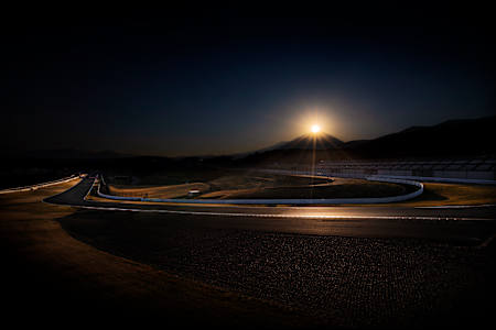 A shot of Fuji Speedway race circuit in Japan.