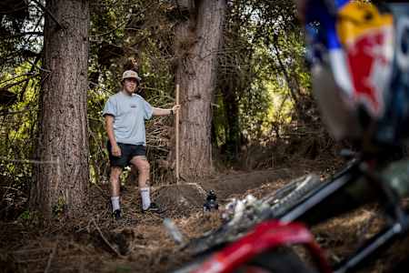 Remy Morton is seen during working on trails in Queenstown, New Zealand on September 23, 2020.