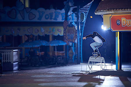 Jaakko Ojanen performs a Backside Crooked grind in Tampere, Finland