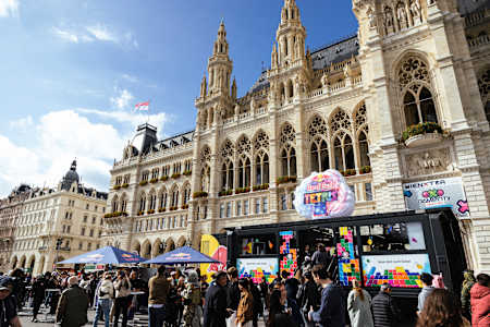 View of the Red Bull Energy Station at Game City Vienna in Austria on October 12, 2025.