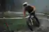Alan Milway's advice on technique for turning on flat corners on a mountain bike.