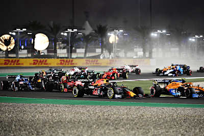 Max Verstappen of Red Bull Racing Honda at the Qatar Grand Prix on November 21, 2021.