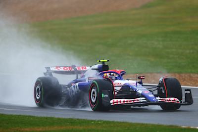 Yuki Tsunoda of Visa Cash App RB at the British Grand Prix on July 7, 2024.