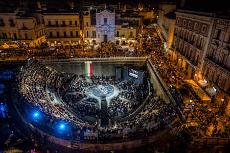 Spectators around the Roman Amphitheatre during Red Bull Street Style