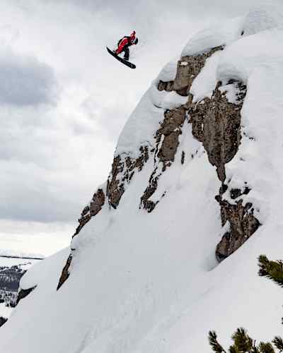 Blake Moller pictured during Natural Selection Tour Snowboard 2025 Deuls in the High MTN Heli, Jackson, Wyoming, United States.