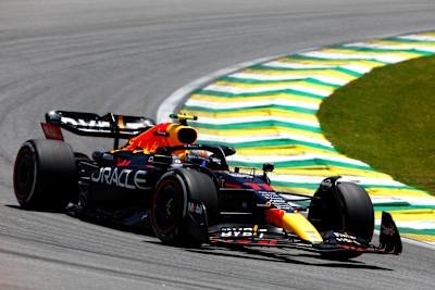 Sergio Pérez of Oracle Red Bull Racing at the São Paulo Grand Prix on November 13, 2022.