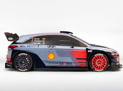 Studio photo of the Hyundai i20 Coupe WRC 2017