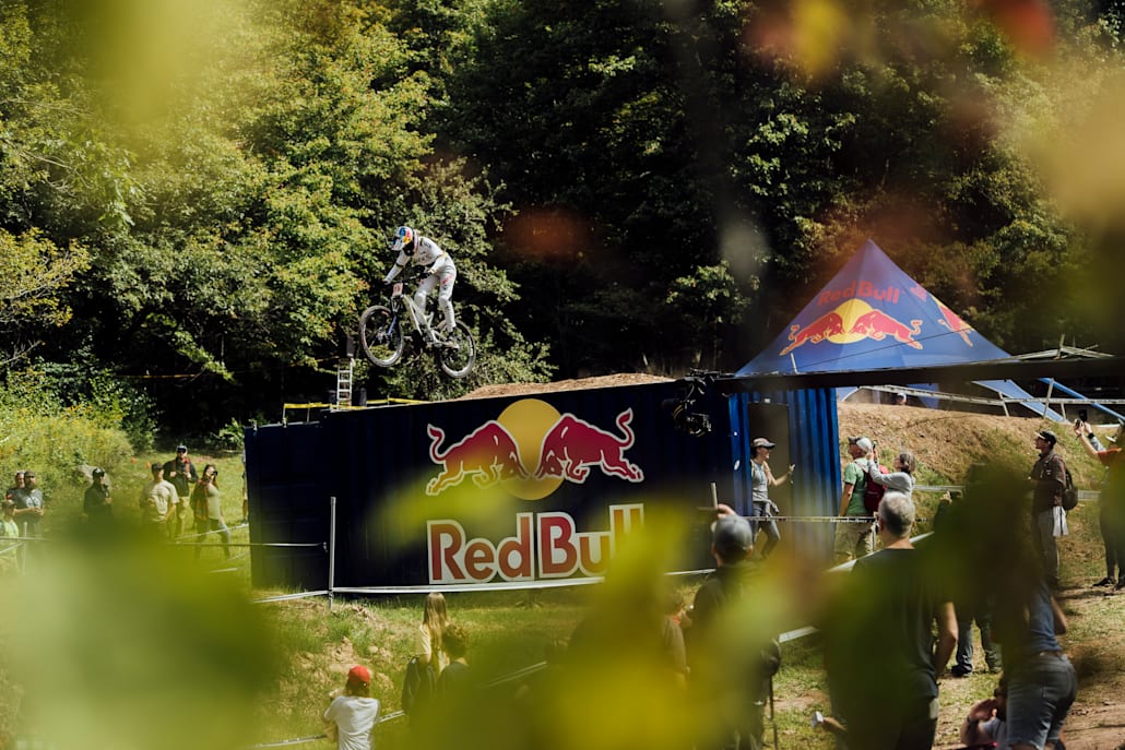 Myriam Nicole performs at the UCI DH World Cup in Snowshoe, USA on September 7, 2019.