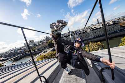 Menno poses for a portrait on the rooftop of the Theatre du Chatelet during Red Bull Dance Tour in Paris, France on October 3, 2020.