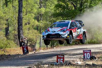 Elfyn Evans in the shakedown during the World Rally Championship Turkey in Marmaris, Turkey on September 18, 2020.