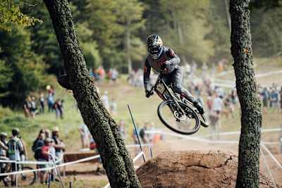 Loic Bruni in azione a Snowshoe nel 2021