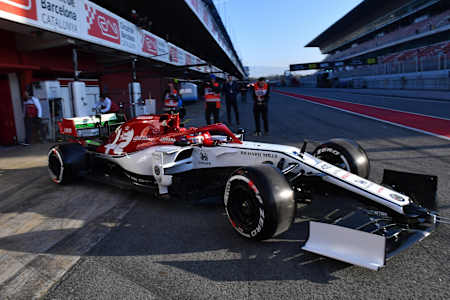 New team, new name: Kimi Raikkonen got his feet wet with Alfa Romeo's C38
