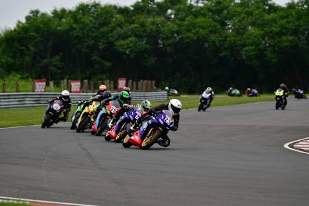 Partiicpants at the Indian National Motorcycle Championship