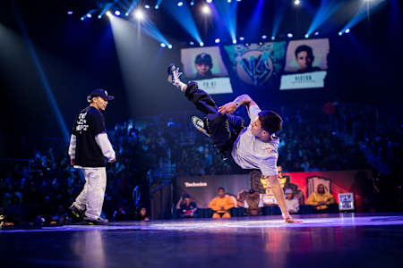 B-boy Victor in the Semi-Final the Red Bull BC One World Final 2022