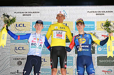 Podium at the Tour Auvergne-Rhône-Alpes