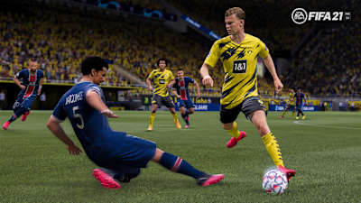 Una captura de pantalla de Haaland en FIFA 2021.