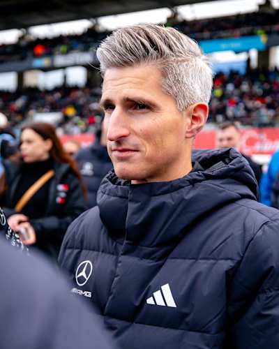 Christoph Sagemüller, Head of Mercedes-AMG Motorsport, in the pit lane during the 24 Hours of the Nurburgring.