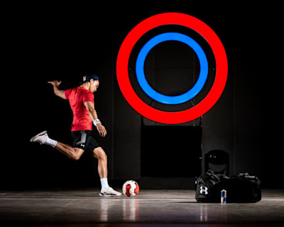 Trent Alexander-Arnold performs at Red Bull Vision in Liverpool, United Kingdom on March 17, 2021.