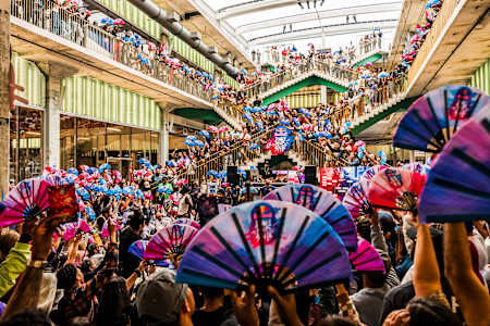 Spectators vote during Red Bull Dance Your Style 2024 in Houston, Texas